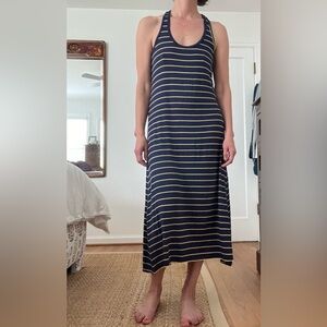 Rachel Pally Navy and Yellow Striped Maxi Dress